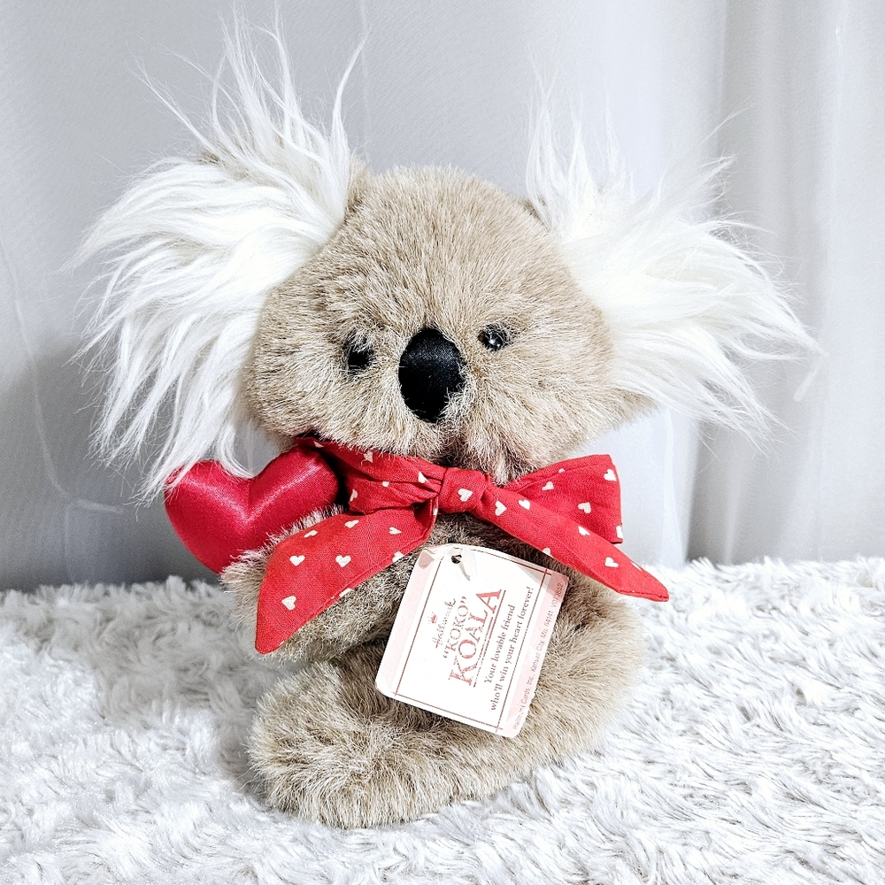 Hallmark - Vintage Valentine "KOKO" Koala Plush With Red Heart & Bow